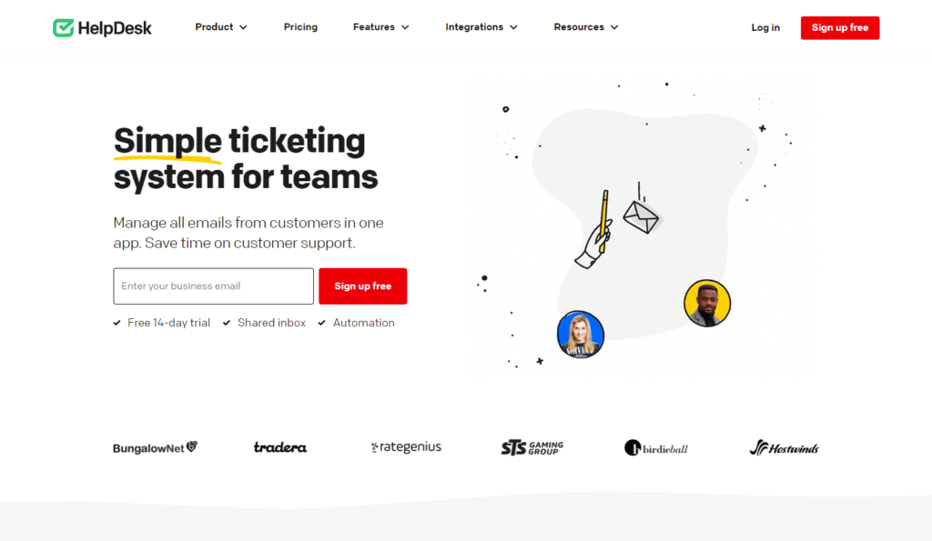 Helpdesk domovská stránka