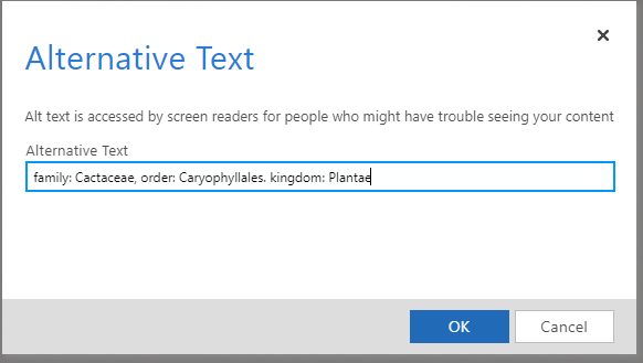 Přidejte alternativní text k obrázkům v Dynamics 365