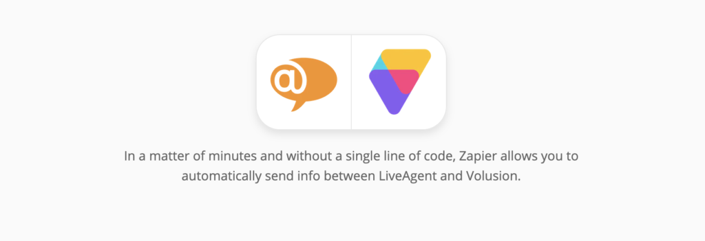 Integrace služeb LiveAgent a Volusion na platformě Zapier