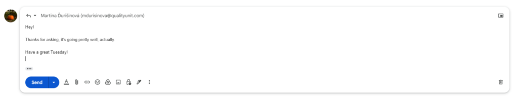 Gmail - odpovídání na e-mail