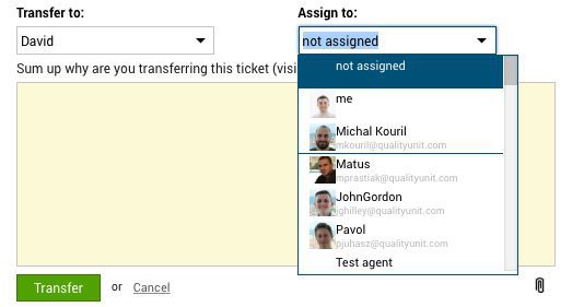 Převod Tiketu nepřiřazovat LiveAgent