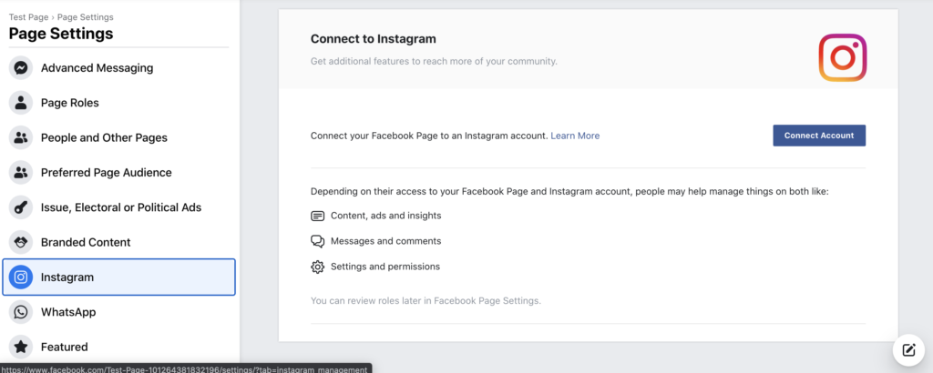 Nastavení Instagramu na Facebooku, propojení stránky Instagramu se stránkou na Facebooku