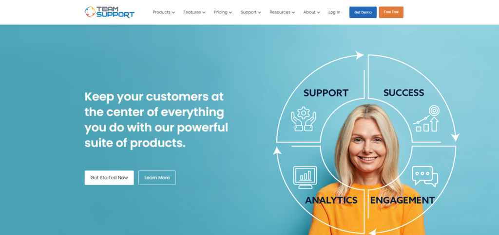 TeamSupport domovská stránka