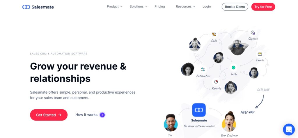 salesmate-homepage Domovská stránka Salesmate