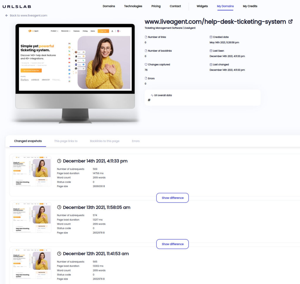 URLSLAB - URL history