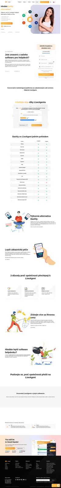 Hledáte alternativu k Dashly? Podívejte se na LiveAgent, porovnejte si ho a vyzkoušejte zdarma na 14 dní bez jakýchkoli závazků.