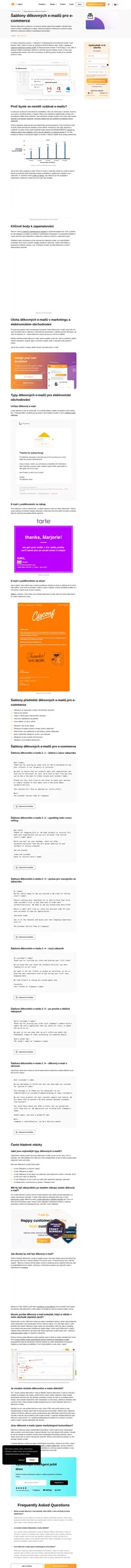 Podívejte se na šablony děkovných e-mailů pro e-shopy, které vám pomohou získat důvěru nových i stávajících zákazníků. Zkopírujte je a vkládejte zdarma!