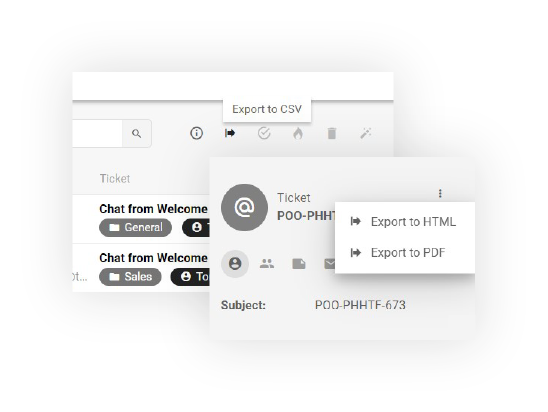 Export tiketů - LiveAgent