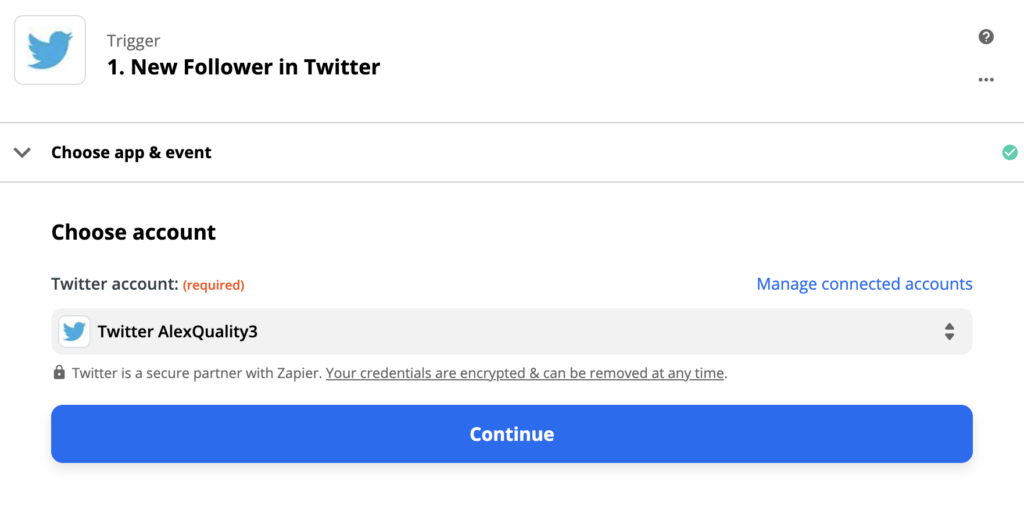 Nastavení Twitter spouštěče v integračním procesu