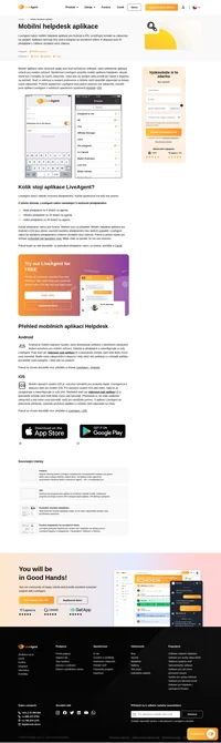 Mějte přehled o tom, co se děje, pokud se vzdálíte od svého notebooku. LiveAgent nabízí mobilní aplikaci helpdesku pro iOS a Android.