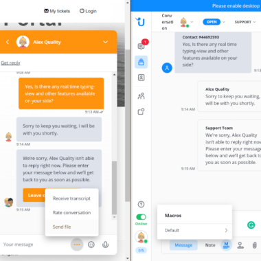Recenze pro live chat od Userlike