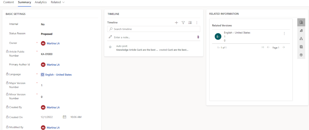 Shrnutí nového článku v Dynamics 365