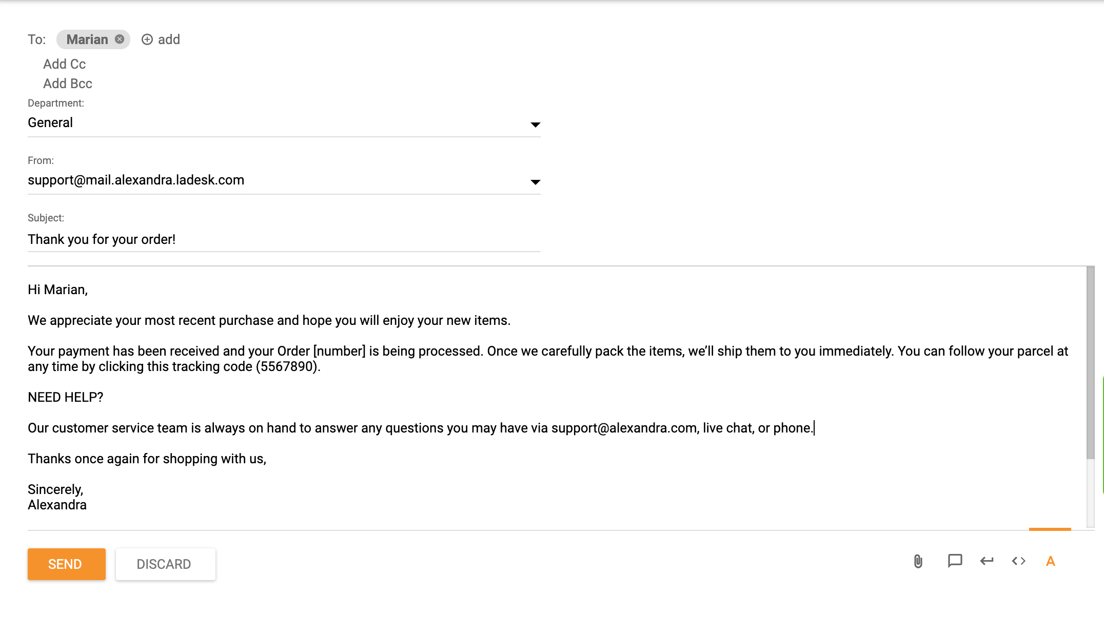 Příklad ocenění zákazníků - LiveAgent