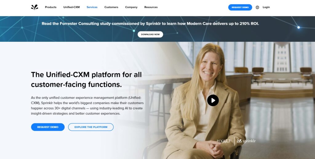 Domovská stránka Sprinklr