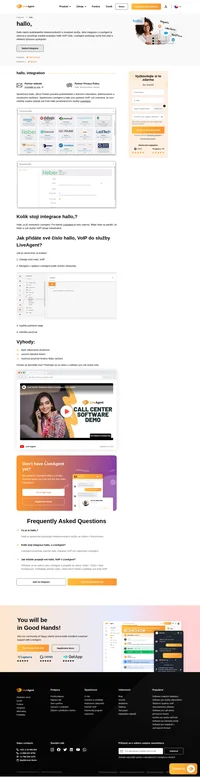 Hallo, pomáhá podnikatelům s firemním internetem, telefonováním a cloudovými službami. Zjistěte více o integraci hallo, v LiveAgent.