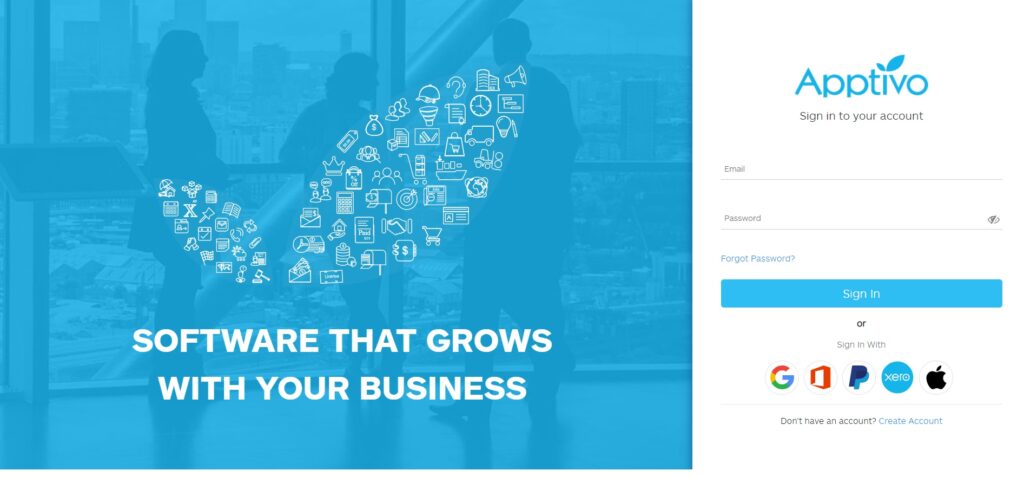 apptivo-domovska-stranka Domovská stránka Apptivo