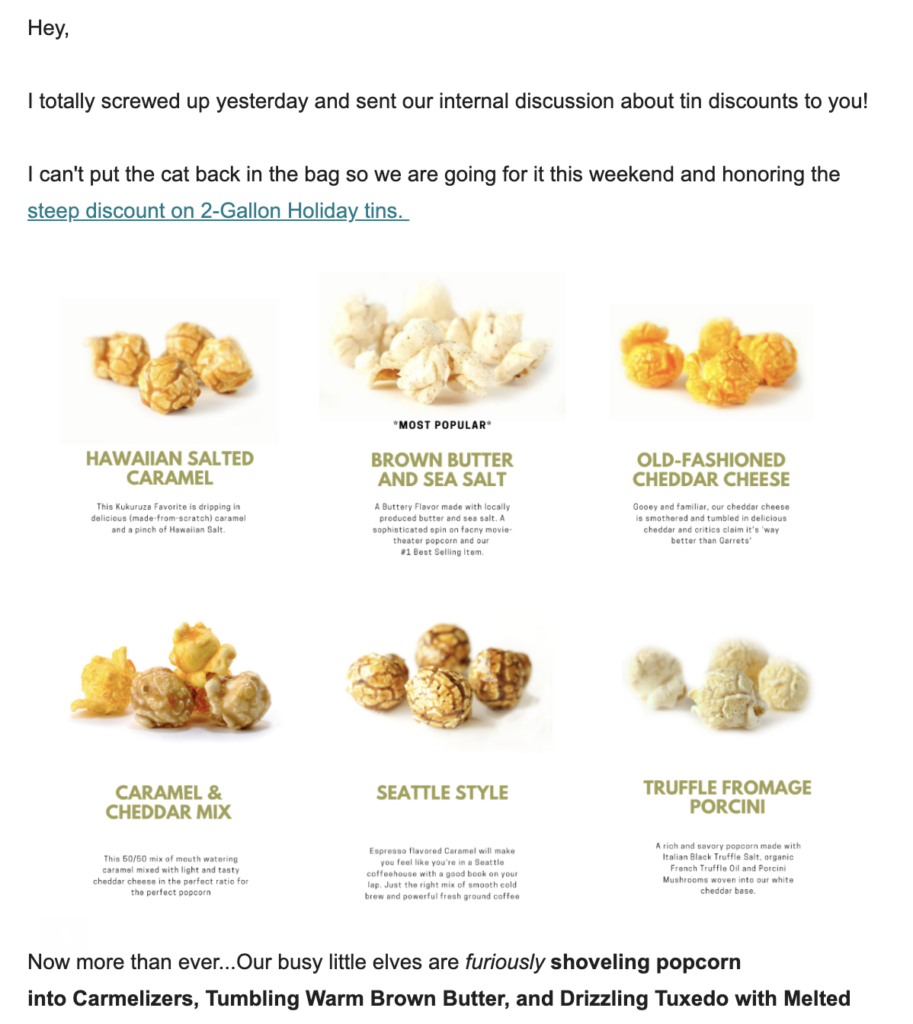 Kukuruza šablona omluvného e-mailu