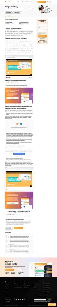 Integrace kontaktů Google umožňuje pohodlnou správu kontaktů z aplikace LiveAgent. Stačí ji integrovat pomocí nástroje Zapier.