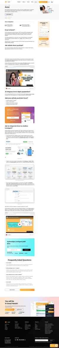 Avoxi je poskytovatel komunikačních služeb VoIP a cloudu, který může být použit pro provoz vašeho call centra LiveAgent