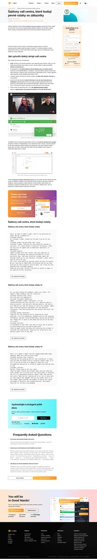 Scénáře call centra by měly obsahovat představení agenta, závěrečné věty a protokoly pro přepojování zákazníků na čekání.