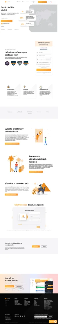 Potřebují vaši zákazníci pomoc na dovolené a výletech? Potřebujete správný software. Vyzkoušejte LiveAgent na 14 dní zdarma bez jakýchkoli závazků.