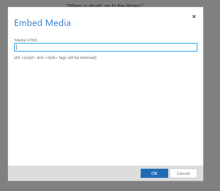Možnost přidání vložených médií v Dynamics 365