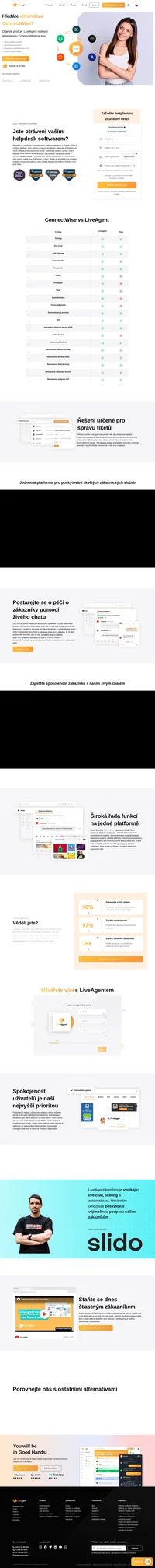Hledáte alternativu ConnectWise? Objevte skvělý systém tiketingu LiveAgent podpořený úžasnými funkcemi a integracemi.