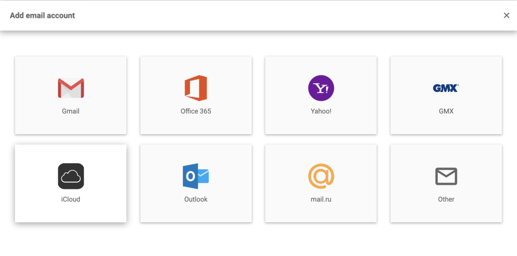 iCloud v LiveAgent nastavení e-mailu