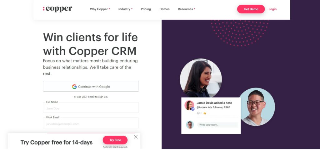 copper-homepage Domovská stránka Copper