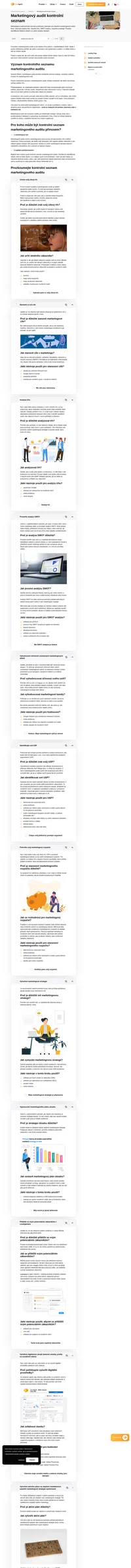 Kontrolní seznam marketingového auditu je skvělým způsobem, jak zajistit, aby vaše firma šla správným směrem. Toto jsou věci, které je třeba zvážit, než začnete.