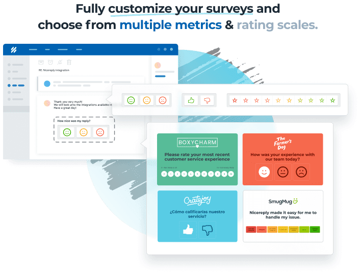 Přizpůsobitelné průzkumy od společnosti Nicereply