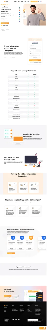 Používáte v současné době zkušební verzi LiveAgentu a chcete přejít na Supportbee? Migraci dat nabízíme zdarma. Zavolejte nám a začněte migrovat svá data ještě dnes.