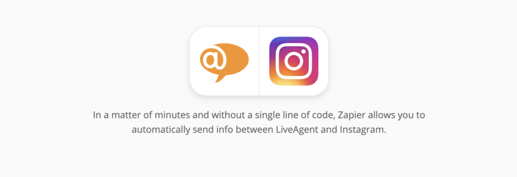 LiveAgent a Instagram stránka integrace na Zapier