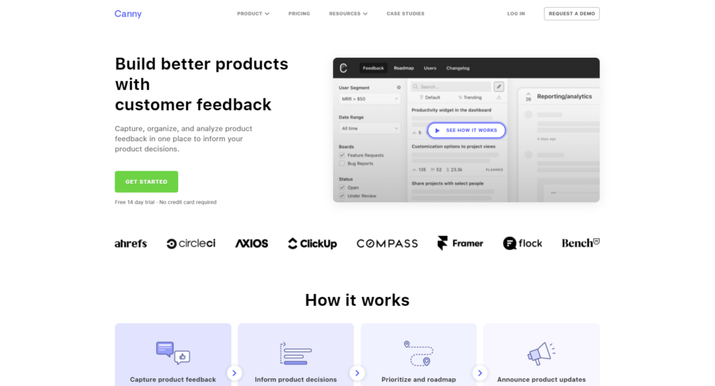 Domovská stránka Canny 