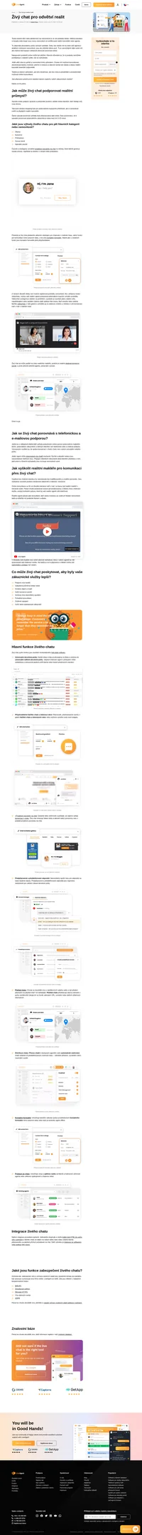 Software pro živý chat, který pomáhá realitním agentům zlepšovat služby zákazníkům, generovat potenciální zákazníky a zvyšovat míru konverze